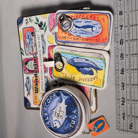 Wandering Moon Zipper Pouch & Luggage Tags Set Sardine - Picture 2 of 10